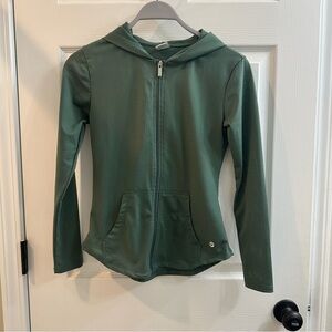 Buffbunny Spice Full Zip Hooded Mesh Jacket in Green Womens Size small